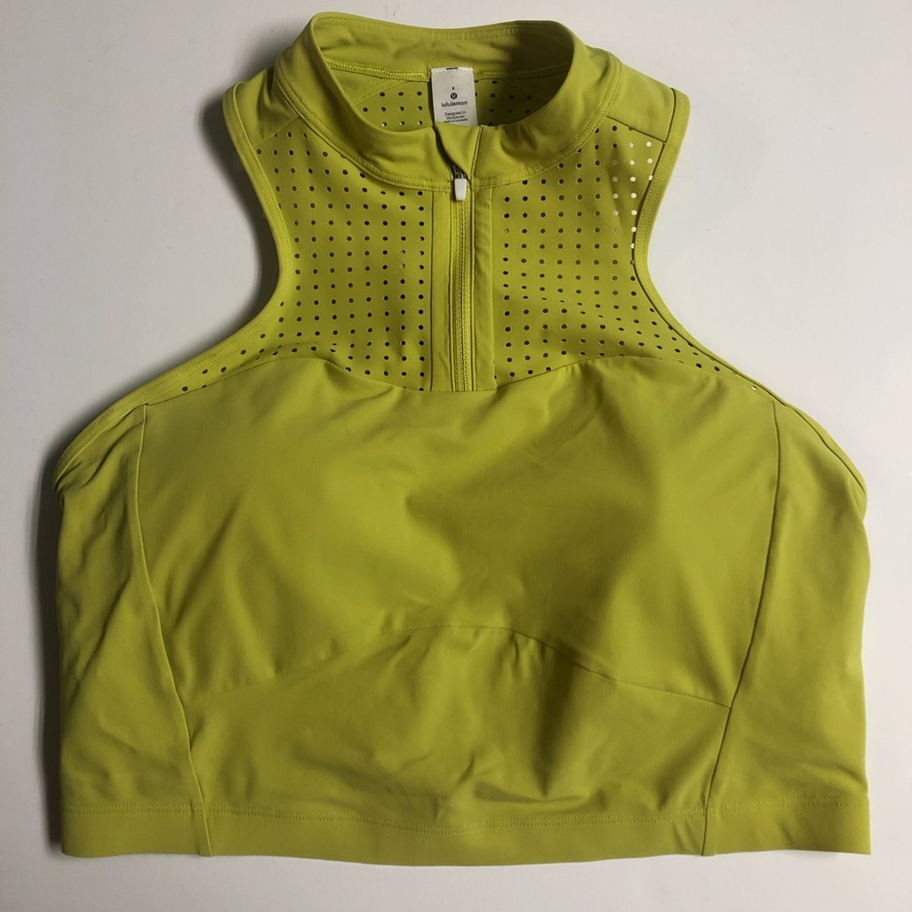 lululemon athletica Lime Green High-Neck Sports Bra